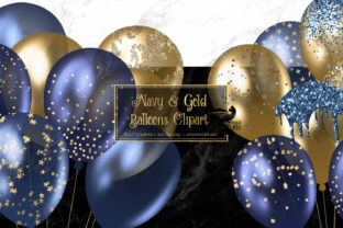 Design with Sparkle: Using Navy and Gold Balloon Clipart
