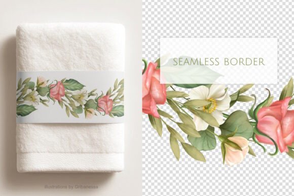 Rose Floral Seamless Border PNG Ribbon: A Designer's Secret Weapon
