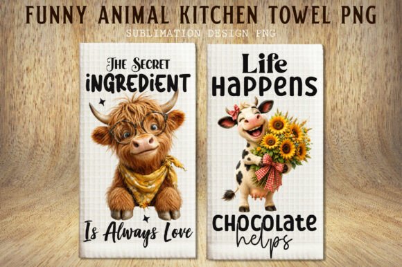 Unleash Whimsy: Designing with Funny Animal Kitchen Towel PNGs