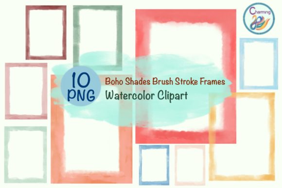 Watercolor Frames: The Boho Brush Stroke Collection