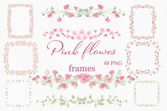 Watercolor Pink Tiny Flower Frames: A Designer's Guide to Elegant Details