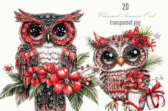 Whimsical Summer Owl Clipart: Adding Playful Charm to Your Projects